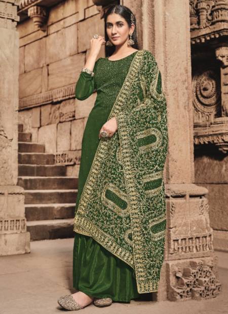 Green Colour Vouch Naari 7 New Exclusive Wear Heavy Georgette Salwar Suit Collection 7001